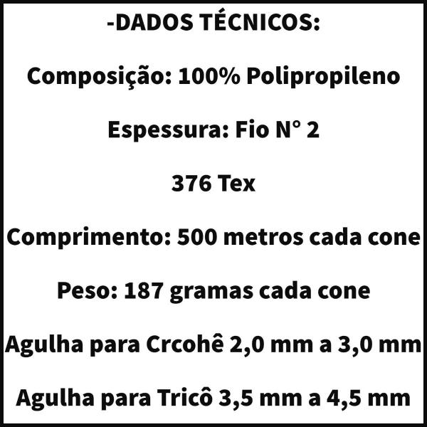 Imagem de  Linha Liza Grossa Circulo 500m Trança de Cabelo e Crochê