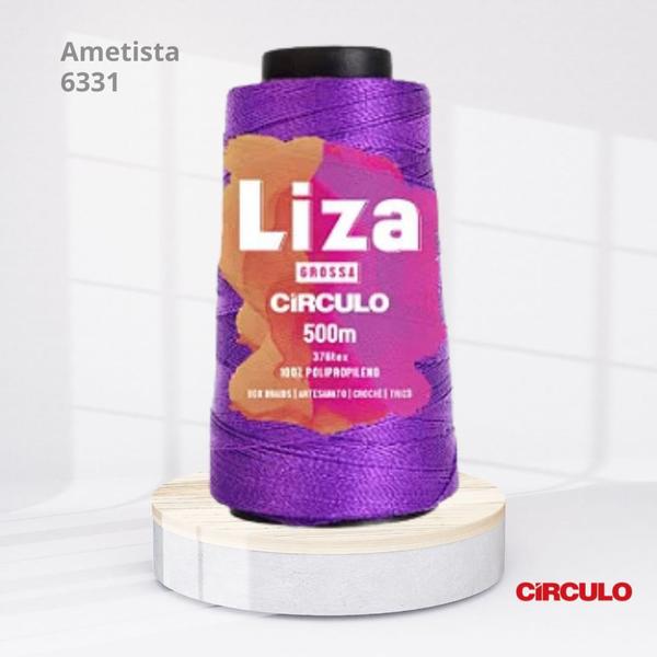 Imagem de Linha Liza Grossa Circulo 500mt COR Ametista 6331 (500m)