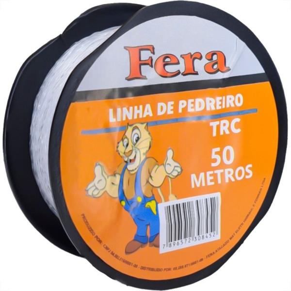 Imagem de Linha Para Pedreiro Trancada Fera 50M - Kit C/12 Pecas