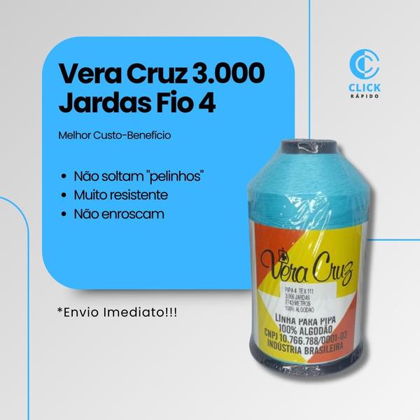 Imagem de Linha para Pipas Fio 4 com 3000 Jardas VERA CRUZ  ORIGINAL