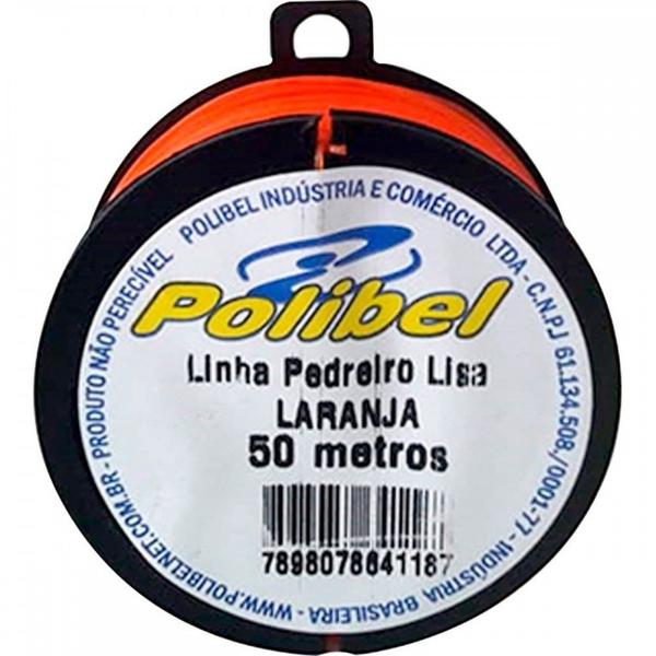 Imagem de Linha Pedreiro 1 Fio Laranja Polibel 50M 1194 - Kit C/12