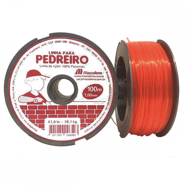 Imagem de Linha Pedreiro Nylon Mazzaferro 0,8Mm 100M Laranja  19Dp1Lp80 - Kit C/10