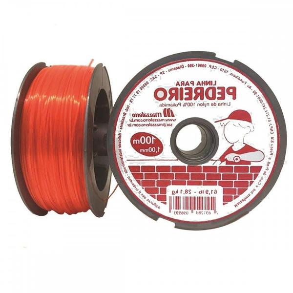 Imagem de Linha Pedreiro Nylon Mazzaferro 0,8Mm 100M Laranja  19Dp1Lp80 - Kit C/10