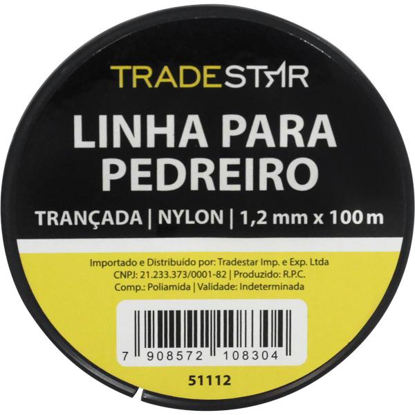 Imagem de Linha Pedreiro Nylon Trançada 0,8Mmx100M Bca Com 2 Tradestar