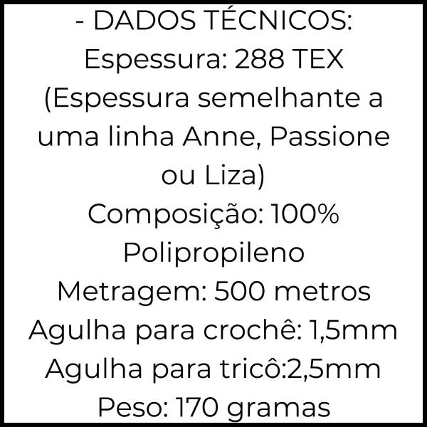 Imagem de Linha Princesa Moda Fio Grosso Cone com 500 Metros 100% Polipropileno Incomfio para Trança de Cabelo, Box Braids, Tricô, Nagô e Crochê