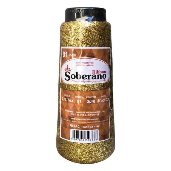 Linha Ribbon Soberano 30 metros Fita de Algodão para Crochê Ouro e Prata Imagem de Linha Ribbon Soberano 30 metros Fita de Algodão para Crochê Ouro e Prata