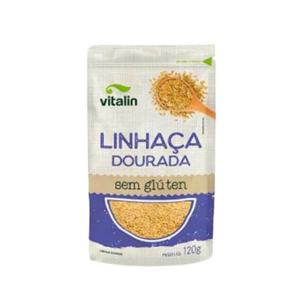 Imagem de Linhaça Dourada em Grãos Vitalin - 6 pacotes de 120g