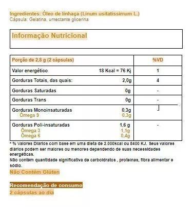 Imagem de Linhaça Dourada Ômegas 3, 6 E 9 1000mg 60 Cápsulas - Chamel