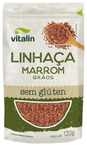 Imagem de Linhaça Marrom Sem Glúten Vitalin 120g - Kit 6x