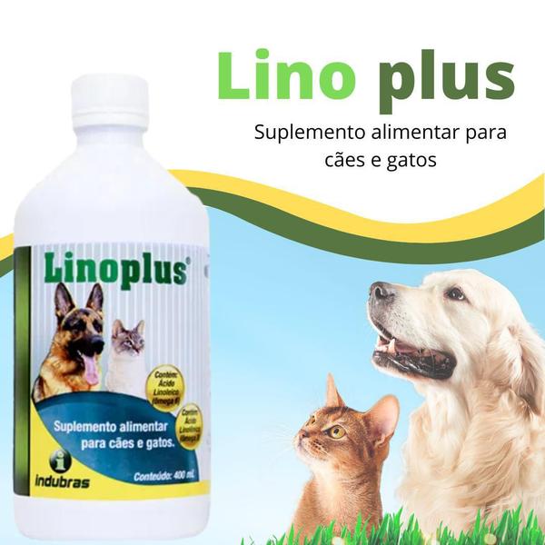 Imagem de Lino Plus 400Ml - Vitamina A E E Omega 6 E 3 Cão E Gato