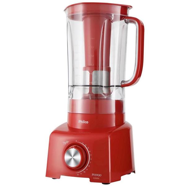 Imagem de Liquidificador 12 Velocidades Philco Vermelho C/Filtro 1200w 110v