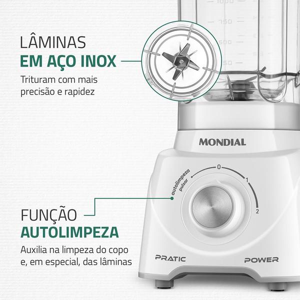 Imagem de Liquidificador 2 velocidades 550W Pratic Power - L-97-W - Mondial