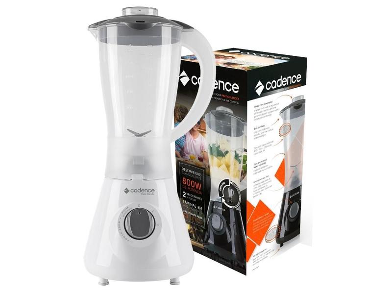 Imagem de Liquidificador 2,1 Litros 127v 220V 800W Cadence Preto Branco Pratic Blender LIQ323