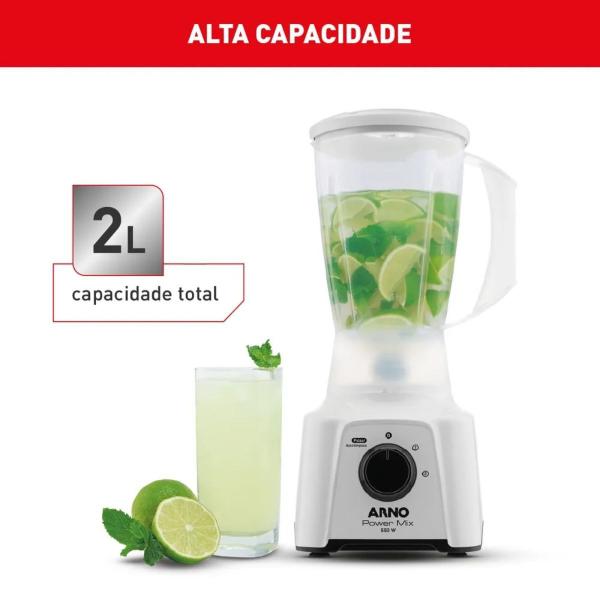 Imagem de Liquidificador Arno 550W Power Mix Branco LQ12 127v