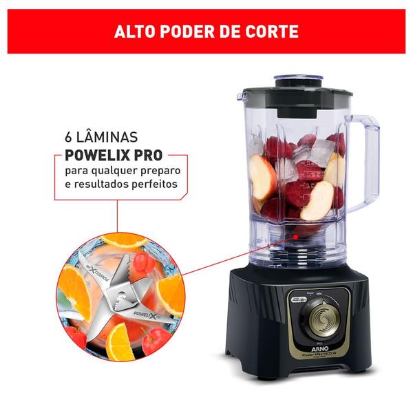 Imagem de Liquidificador Arno Power Max 1400 Plus com 15 Velocidades e Jarra de 3,1 Litros - LN82