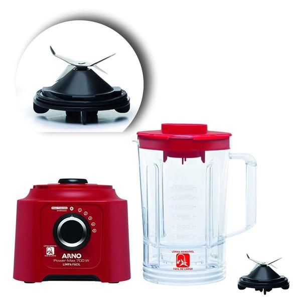 Imagem de Liquidificador Arno Power Max 700W  Vermelho LN61 - 127V