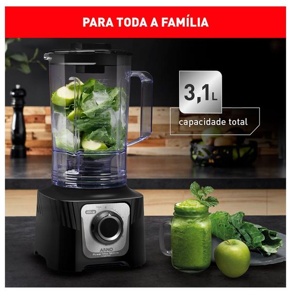 Imagem de Liquidificador Arno Power Max Limpa Fácil com 15 Velocidades e Jarra com 3,1 Litros - LN78