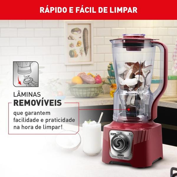 Imagem de Liquidificador Arno Power Max XXL 1200W Carmim LN86