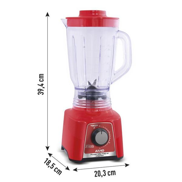 Imagem de Liquidificador Arno Power Mix Limpa Fácil 700W Vermelho LQ34