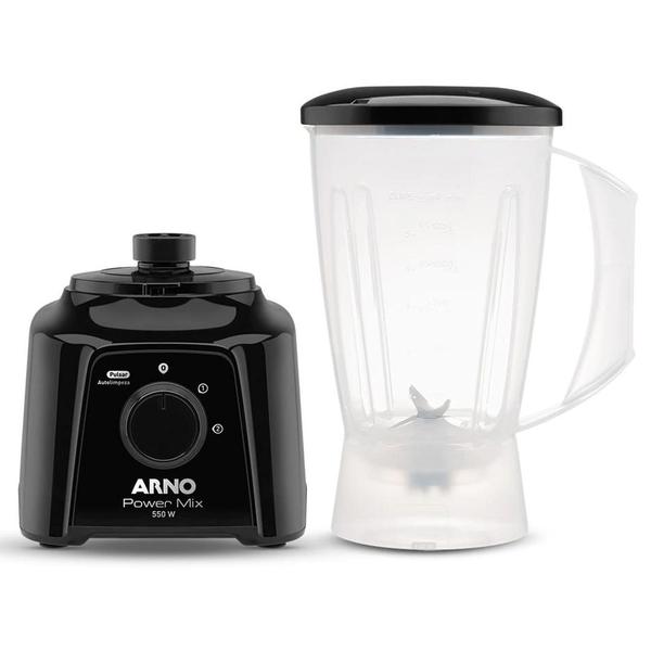 Imagem de Liquidificador Arno Power Mix LQ10 com 2 Velocidades e Função Pulsar 550W Preto