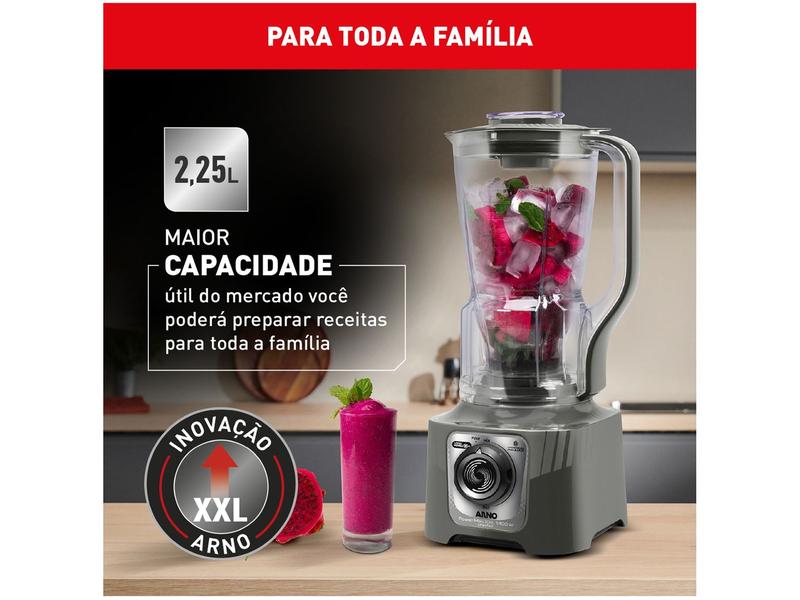 Imagem de Liquidificador Arno Powermax XXL LN87 1400W Cinza Esverdeado