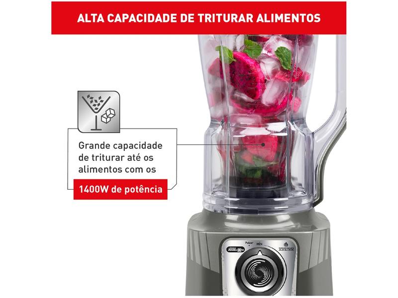 Imagem de Liquidificador Arno Powermax XXL LN87 1400W Cinza Esverdeado