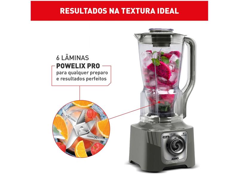 Imagem de Liquidificador Arno Powermax XXL LN87 1400W Cinza Esverdeado