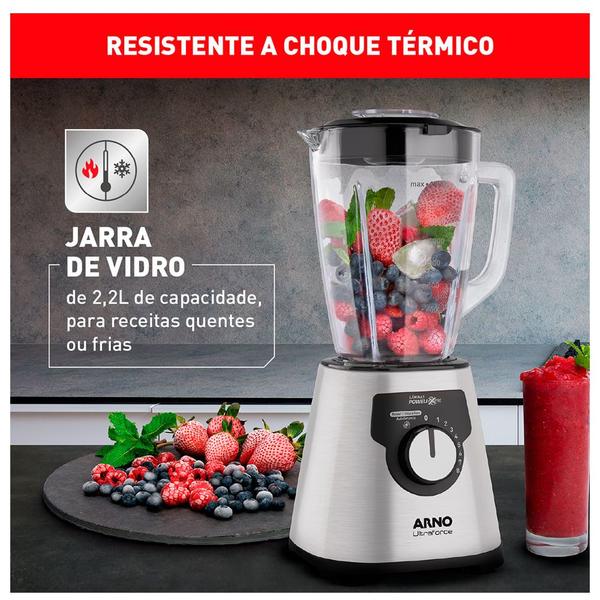 Imagem de Liquidificador Arno Ultraforce com 08 Velocidades e Jarra com 2,2 Litros