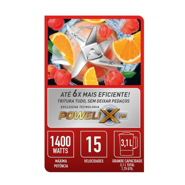 Imagem de Liquidificador Arno Vermelho Powermax 1400W LN63