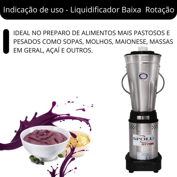 Imagem de Liquidificador Attak Baixa Rotação 3500rpm 6L Bivolt - Spolu