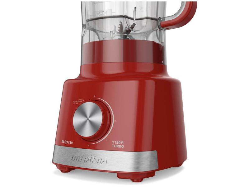 Imagem de Liquidificador Britânia BLQ1280V com Filtro - 4 Velocidades 1150W Vermelho