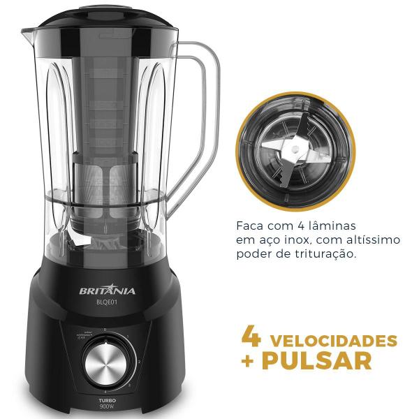 Imagem de Liquidificador Britânia BLQE01 2 copos 2,6L 900W