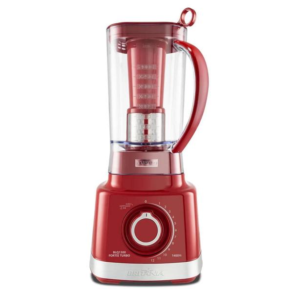 Imagem de Liquidificador Britânia Vermelho Fortis Turbo 3 Litros 1400W -  110V