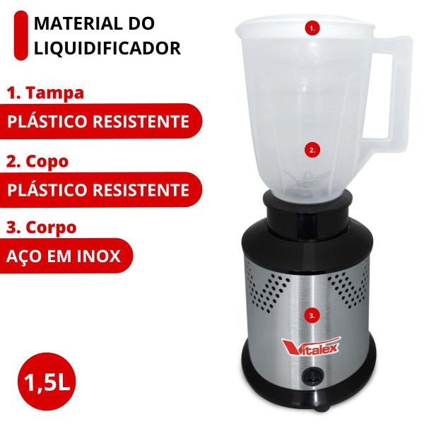 Imagem de Liquidificador Comercial de Alta Rotação 18.000rpm de 1,5L 110v - Vitalex