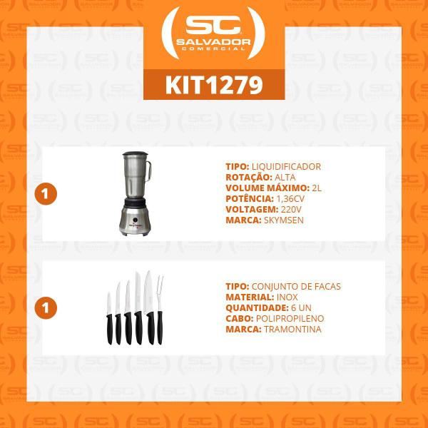 Imagem de Liquidificador Comercial Profissional Restaurantes Alta Rotação 2l Ta2 220v Skymsen + 6 Facas