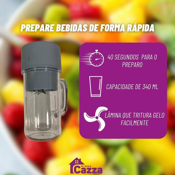 Liquidificador Copo com Canudo Mini Juicer 500ml Verde Minhacazza - DRAIK Imagem de Liquidificador Copo com Canudo Mini Juicer 500ml Verde Minhacazza