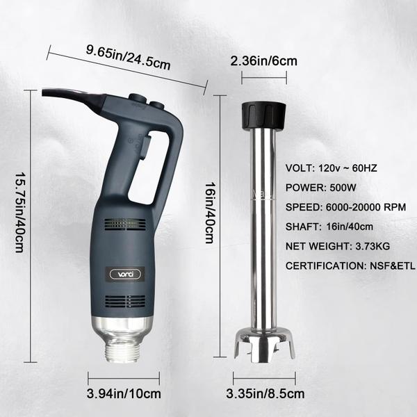 Imagem de Liquidificador de imersão comercial VONCI 500W 16cm Shaft 120V