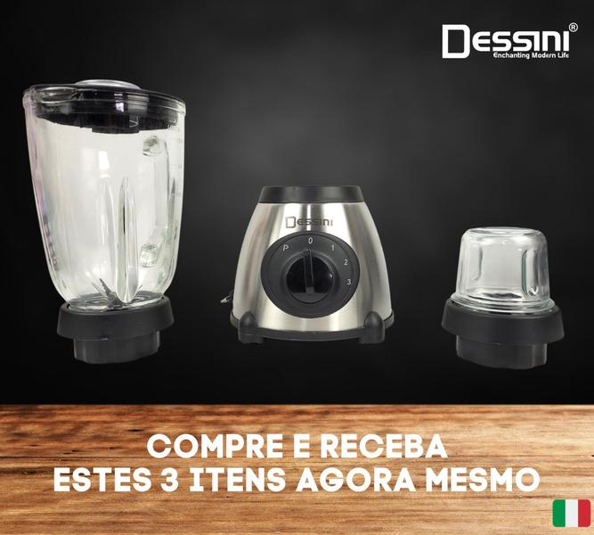 Imagem de Liquidificador Dessini 1.5 L Inox Com Jarra de Vidro 220V