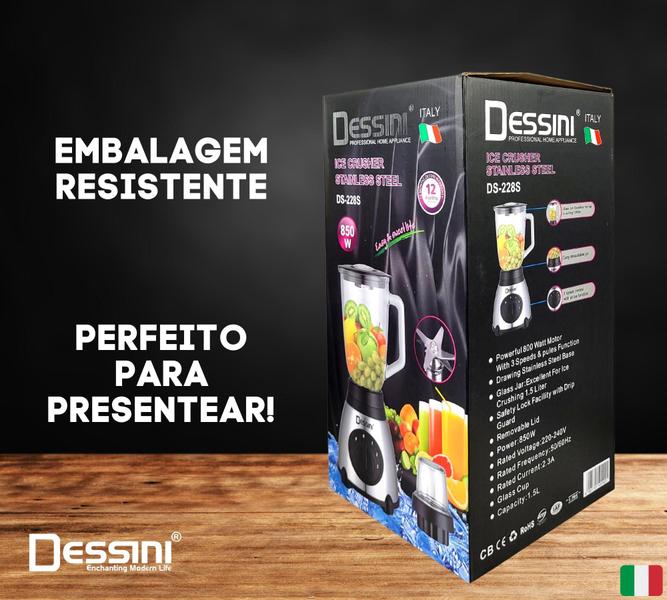 Imagem de Liquidificador Dessini Copo Vidro 850W Glass 1,5 Litros