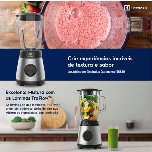 Imagem de Liquidificador Electrolux 700w com Copo de Vidro Tecnologia TruFlow Experience (EBS30) 220v