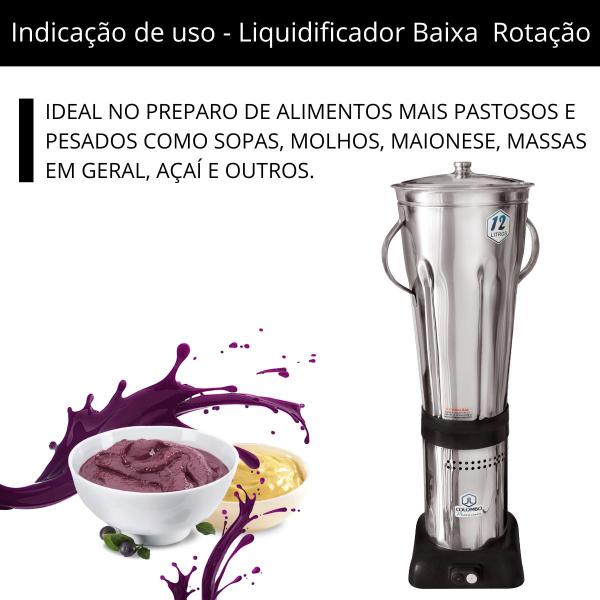 Imagem de Liquidificador Industrial 12L Baixa Rotação 3500rpm Bivolt JL Colombo