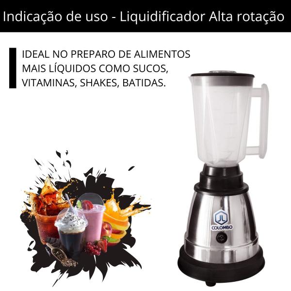 Imagem de Liquidificador Industrial 1,5L Alta Rotação Copo Plástico 220v JL Colombo