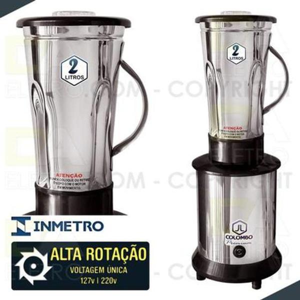 Liquidificador Industrial 2 Litros Alta Rotação - Jl Colombo - 220V Imagem de Liquidificador Industrial 2 Litros Alta Rotação - Jl Colombo - 220V