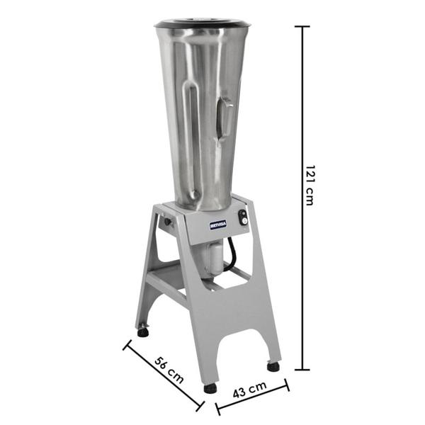 Imagem de Liquidificador Industrial 25 Litros Metvisa Basculante 1,5CV Cavalete em Inox 110V - LQBI25