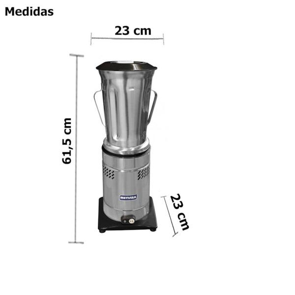 Imagem de Liquidificador Industrial 4 Litros Inox Lql4 Metvisa