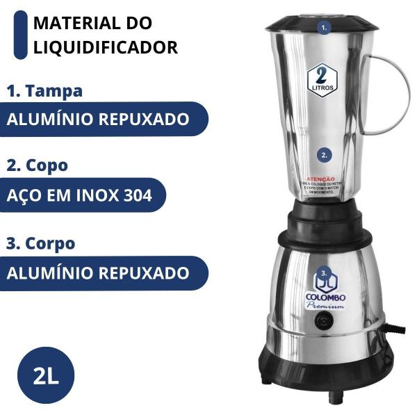 Imagem de Liquidificador Industrial AR 2L 18000rpm 127v - JL Colombo