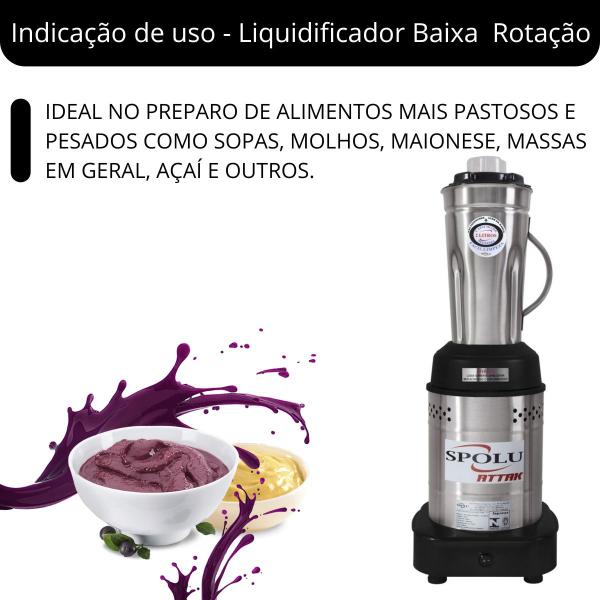 Imagem de Liquidificador Industrial Attak Luxo 2L Baixa Rotação 3500rpm 700W Bivolt - Spolu