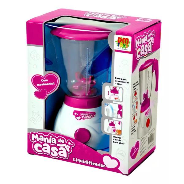 Imagem de Liquidificador Infantil Com Movimento Rosa Cozinha Dm Toys