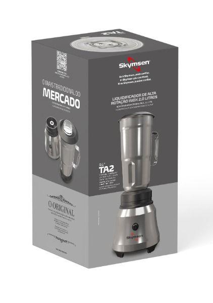 Imagem de Liquidificador Inox Copo Inox, Alta Rotação 2L 220 V - Skymsen