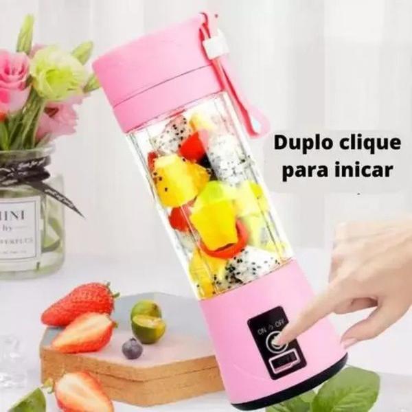 Imagem de Liquidificador mini mixer juicer 6 laminas recarregavel usb 380 ml bmf911